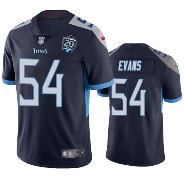 Mens Tennessee Titans #54 Rashaan Evans Nike Navy Vapor Untouchable Limited Jersey