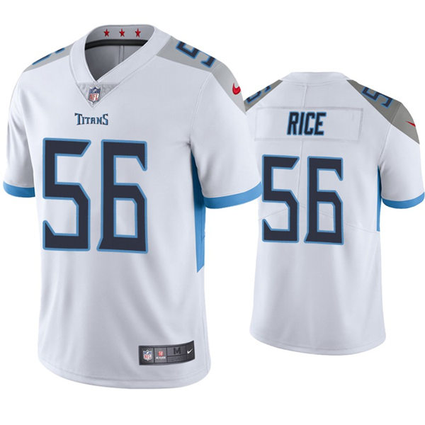 Mens Tennessee Titans #56 Monty Rice Nike White Vapor Untouchable Limited Jersey