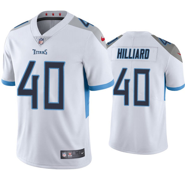 Mens Tennessee Titans #40 Dontrell Hilliard Nike White Vapor Untouchable Limited Jersey