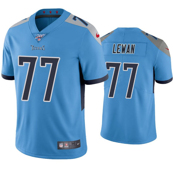 Mens Tennessee Titans #77 Taylor Lewan Nike Light Blue Alternate Vapor Untouchable Limited Jersey