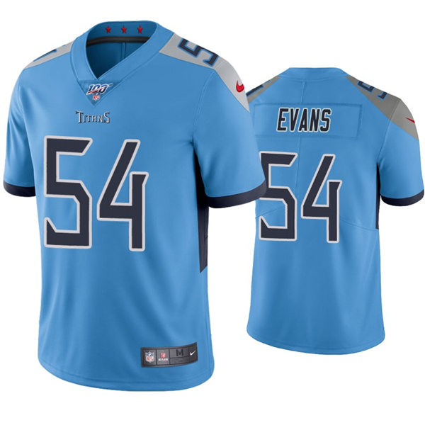 Mens Tennessee Titans #54 Rashaan Evans Nike Light Blue Alternate Vapor Untouchable Limited Jersey