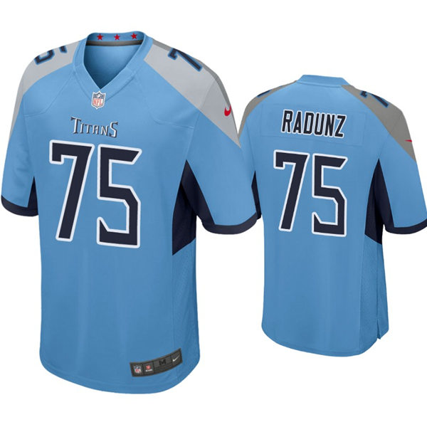 Mens Tennessee Titans #75 Dillon Radunz Nike Light Blue Alternate Vapor Untouchable Limited Jersey