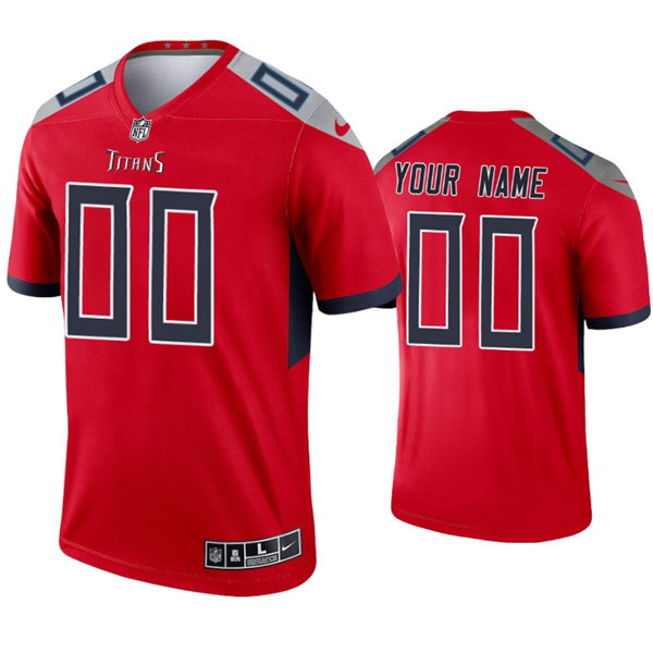Mens Tennessee Titans Custom Nike Red Inverted Legend Jersey