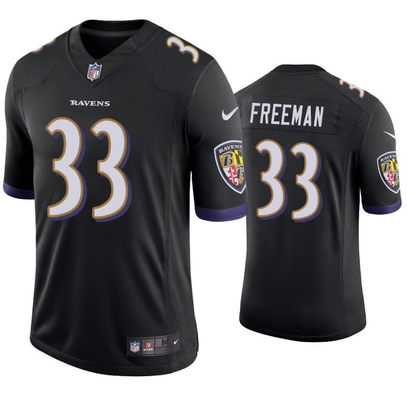 Mens Baltimore Ravens #33 Devonta Freeman Nike Black Alternate Vapor Limited Player Jersey