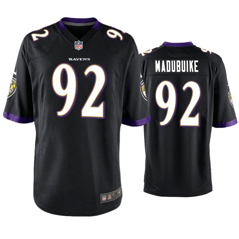 Mens Baltimore Ravens #92 Justin Madubuike Nike Black Alternate Vapor Limited Player Jersey