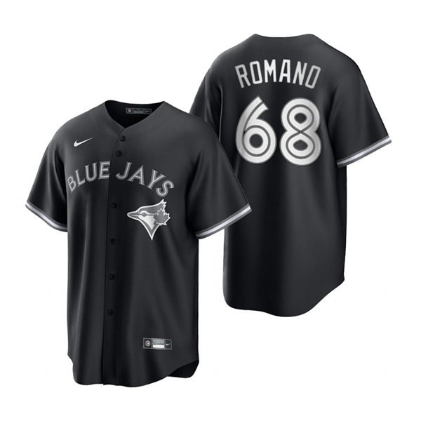 Mens Toronto Blue Jays #68 Jordan Romano Nike 2021 Black Fashion Jersey