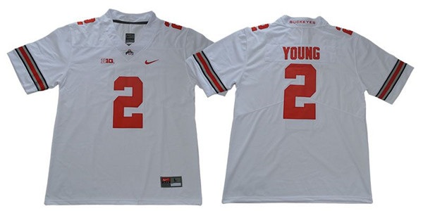 Youth Ohio State Buckeyes #2 Chase Young Nike White Football Jersey