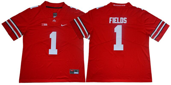 Youth Ohio State Buckeyes #1 Justin Fields Nike Scarlet Football Jersey