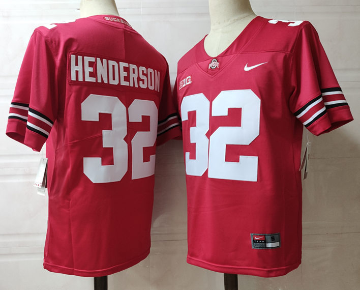 Youth Ohio State Buckeyes #32 TreVeyon Henderson Nike Scarlet Football Jersey