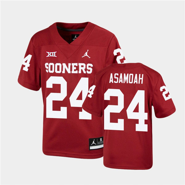 Youth Oklahoma Sooners #24 Brian Asamoah II Crimson Jordan Brand Football Jersey