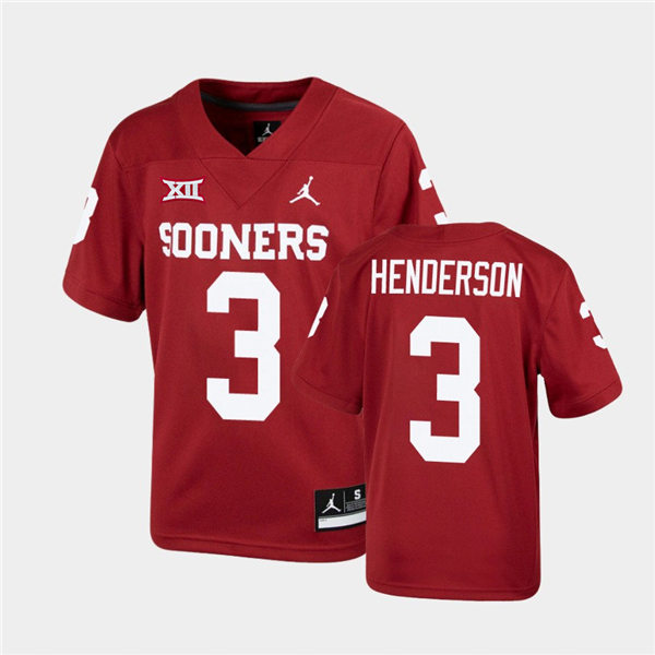 Youth Oklahoma Sooners #3 Mikey Henderson Crimson Jordan Brand Football Jersey