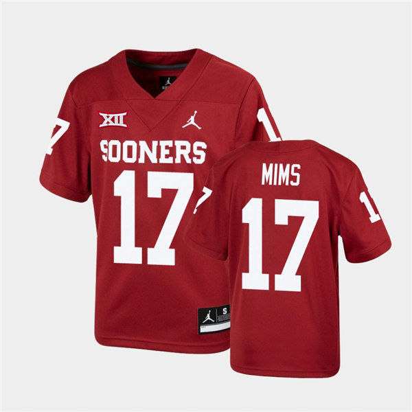 Youth Oklahoma Sooners #17 Marvin Mims Crimson Jordan Brand Football Jersey