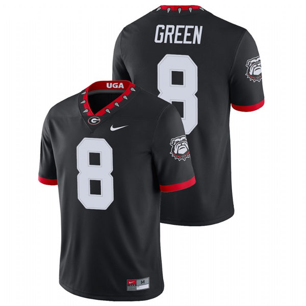 Mens Georgia Bulldogs #8 A.J. Green Black Nike Black Alternate Mascot 100th Anniversary College Football Game Jersey