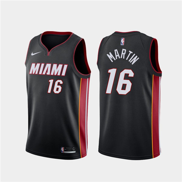Mens Miami Heat #16 Caleb Martin Diamond Nike Black Icon Edition Swingman Jersey