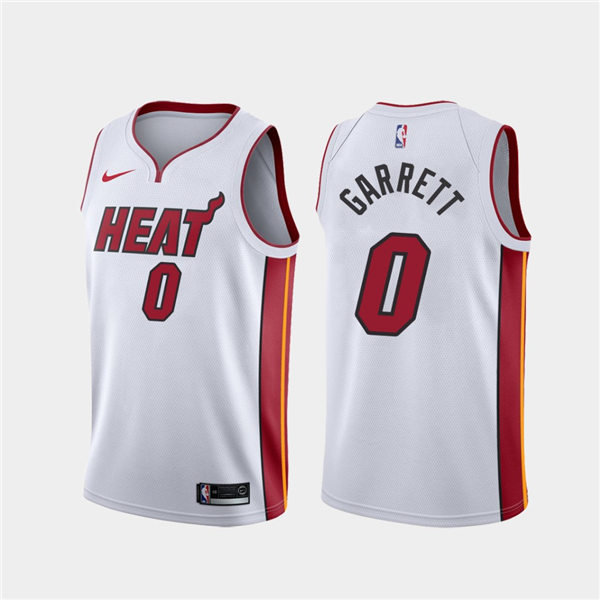 Mens Miami Heat #0 Marcus Garrett Diamond Nike White Association Edition Swingman Jersey