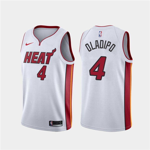 Mens Miami Heat #4 Victor Oladipo Diamond Nike White Association Edition Swingman Jersey