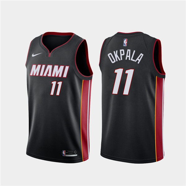 Mens Miami Heat #11 KZ Okpala Diamond Nike Black Icon Edition Swingman Jersey