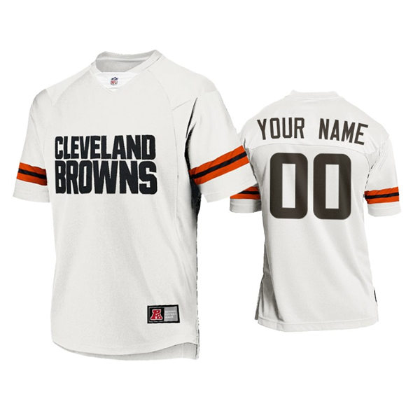 Mens Cleveland Browns Custom Bernie Kosar Otto Graham Joe DeLamielleure Joe Thomas Nike 2021 New Season Special White Limited Jersey