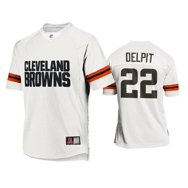 Mens Cleveland Browns #22 Grant Delpit Nike 2021 New Season Special White Limited Jersey
