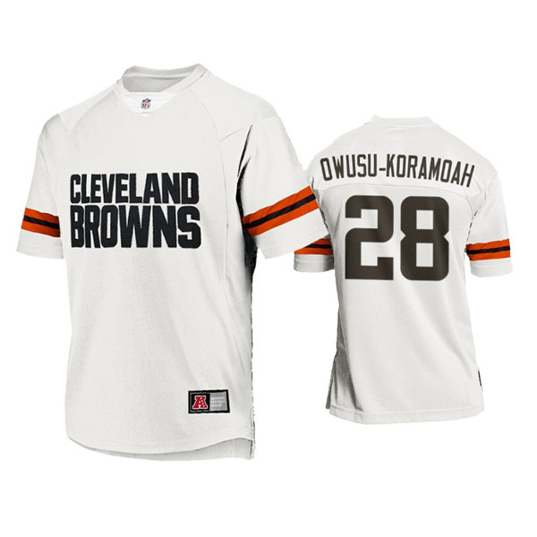 Mens Cleveland Browns #28 Jeremiah Owusu-Koramoah New Season Jersey Replica White