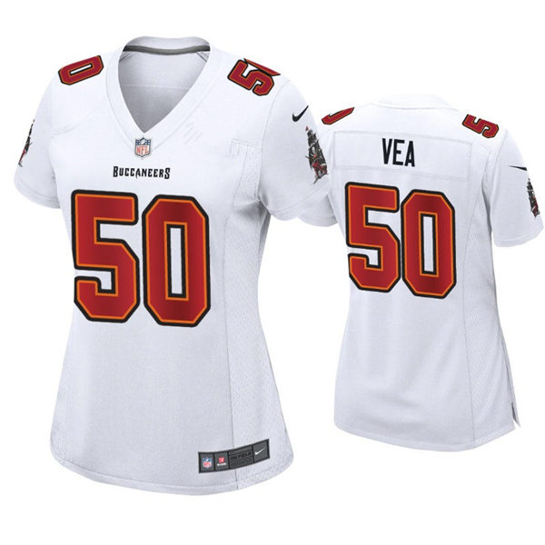 Womens Tampa Bay Buccaneers #50 Vita Vea Nike White Limited Jersey