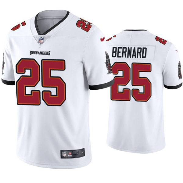 Mens Tampa Bay Buccaneers #25 Giovani Bernard Nike Road White Vapor Limited Jersey