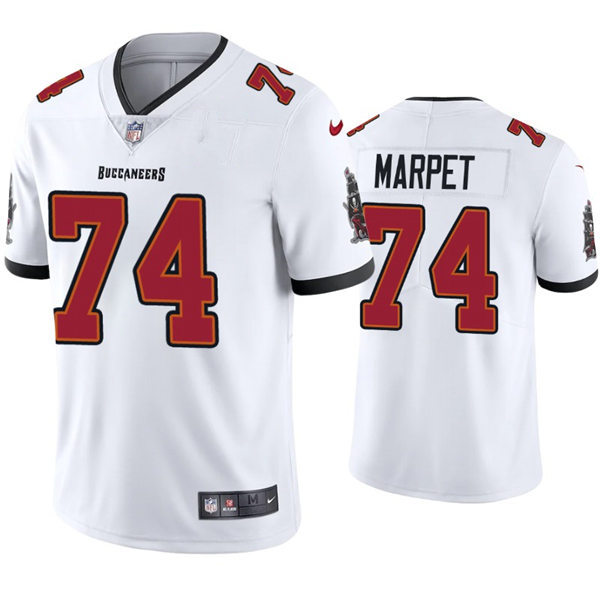 Mens Tampa Bay Buccaneers #74 Ali Marpet Nike Road White Vapor Limited Jersey