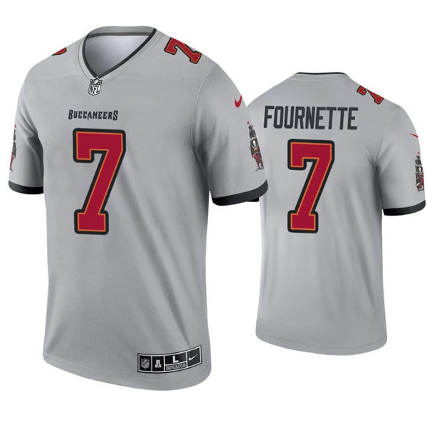 Mens Tampa Bay Buccaneers #7 Leonard Fournette Nike Gray 2021 Inverted Legend Limited Jersey