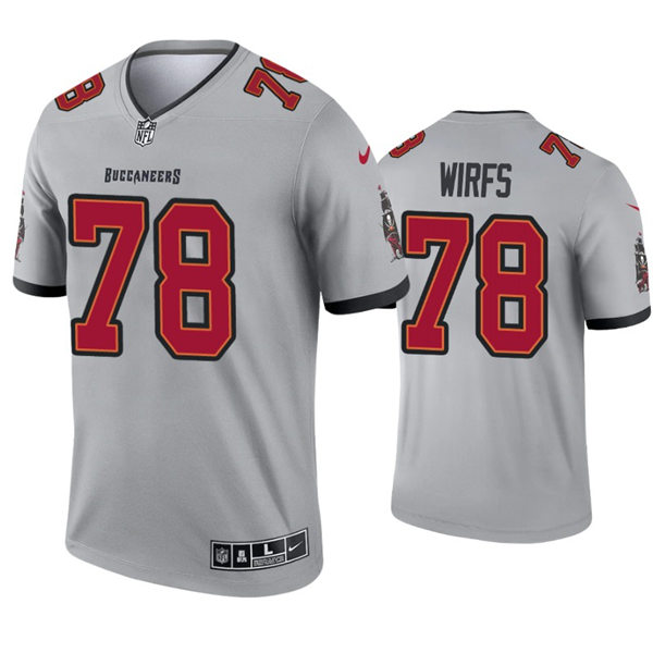 Mens Tampa Bay Buccaneers #78 Tristan Wirfs Nike Gray 2021 Inverted Legend Limited Jersey