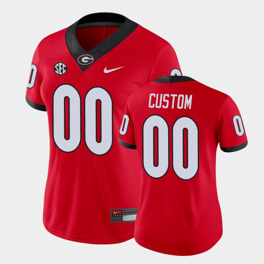Women's Georgia Bulldogs Custom Nike Red Home Game Football jersey