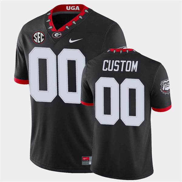 Youth Georgia Bulldogs Custom Nike Black Alternate Mascot 100th Anniversary College Football Game Jersey 