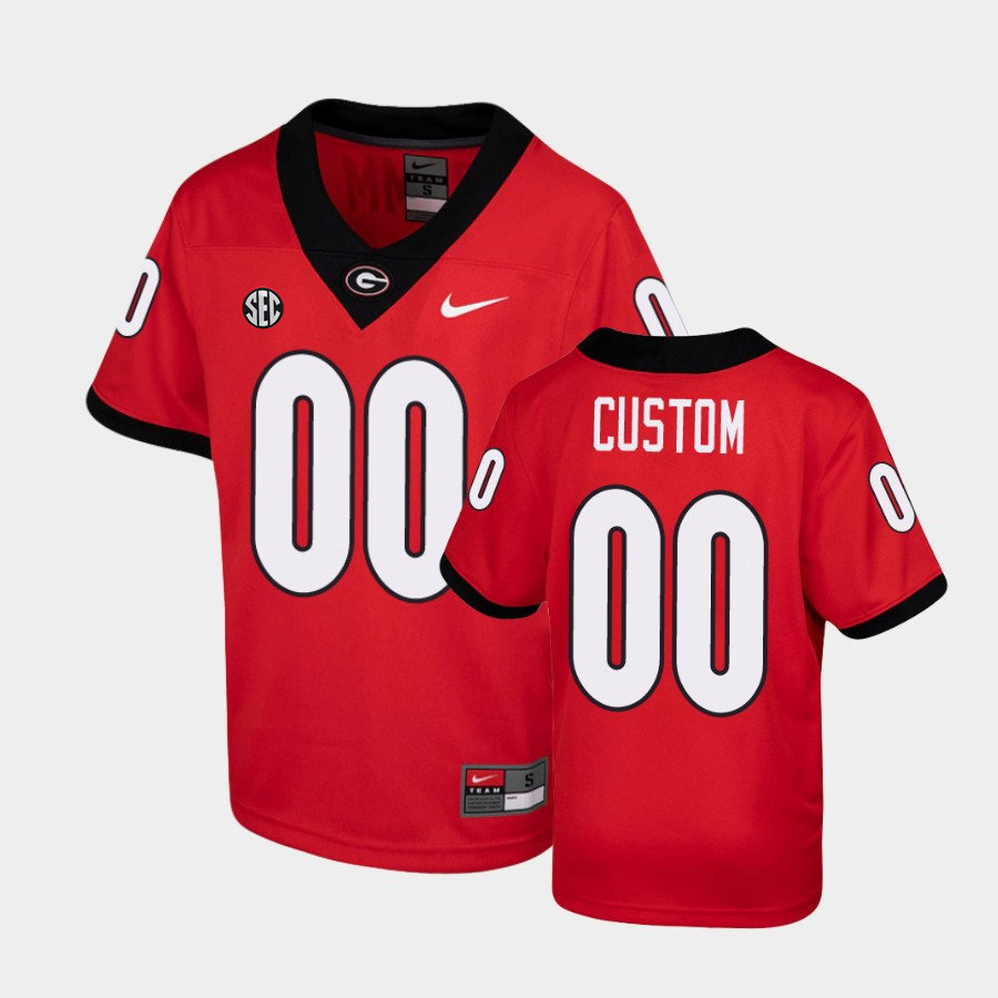 Youth Georgia Bulldogs Custom Nike Red Home Game Football jersey