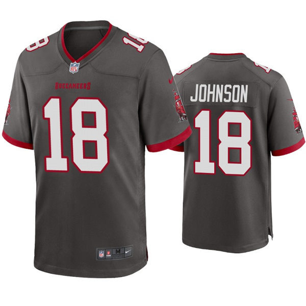 Youth Tampa Bay Buccaneers #18 Tyler Johnson Nike Pewter Alternate Limited Jersey