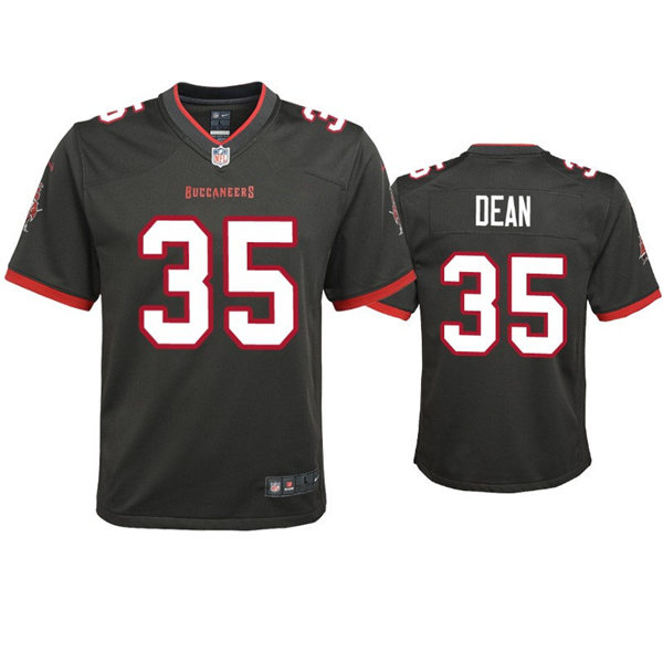 Youth Tampa Bay Buccaneers #35 Jamel Dean Nike Pewter Alternate Limited Jersey