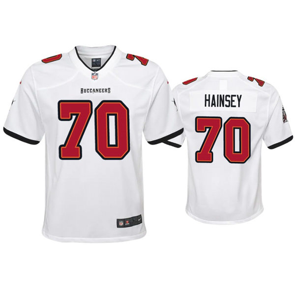 Youth Tampa Bay Buccaneers #70 Robert Hainsey Nike White Limited Jersey