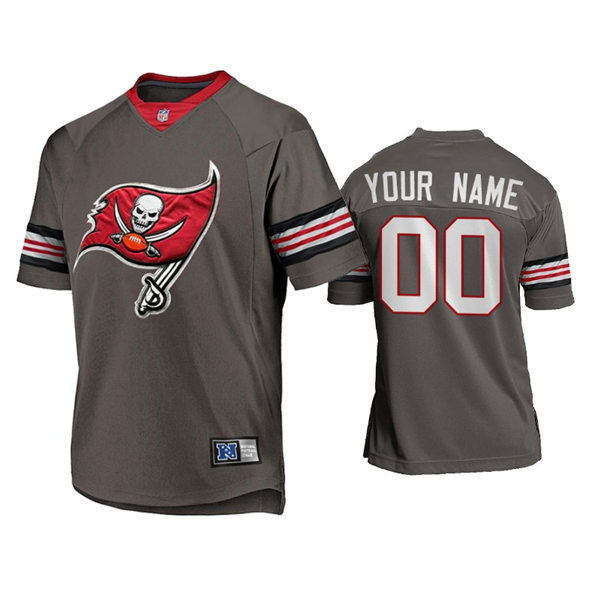 Mens Tampa Bay Buccaneers Custom Nike 2021 Pewter Team Logo Icon Jersey