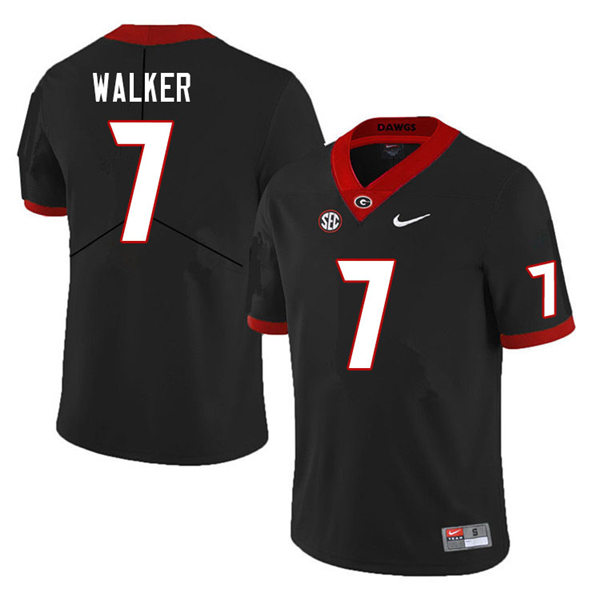 Mens Georgia Bulldogs #7 Quay Walker Nike Black College Football Game jersey