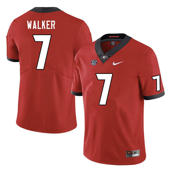 Mens Georgia Bulldogs #7 Quay Walker Nike Red Home College Football Game jersey