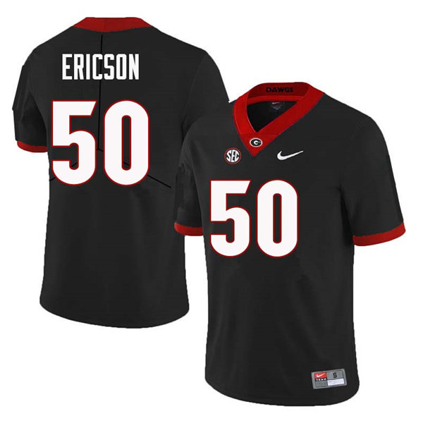Mens Georgia Bulldogs #50 Warren Ericson Nike Black College Football Game jersey