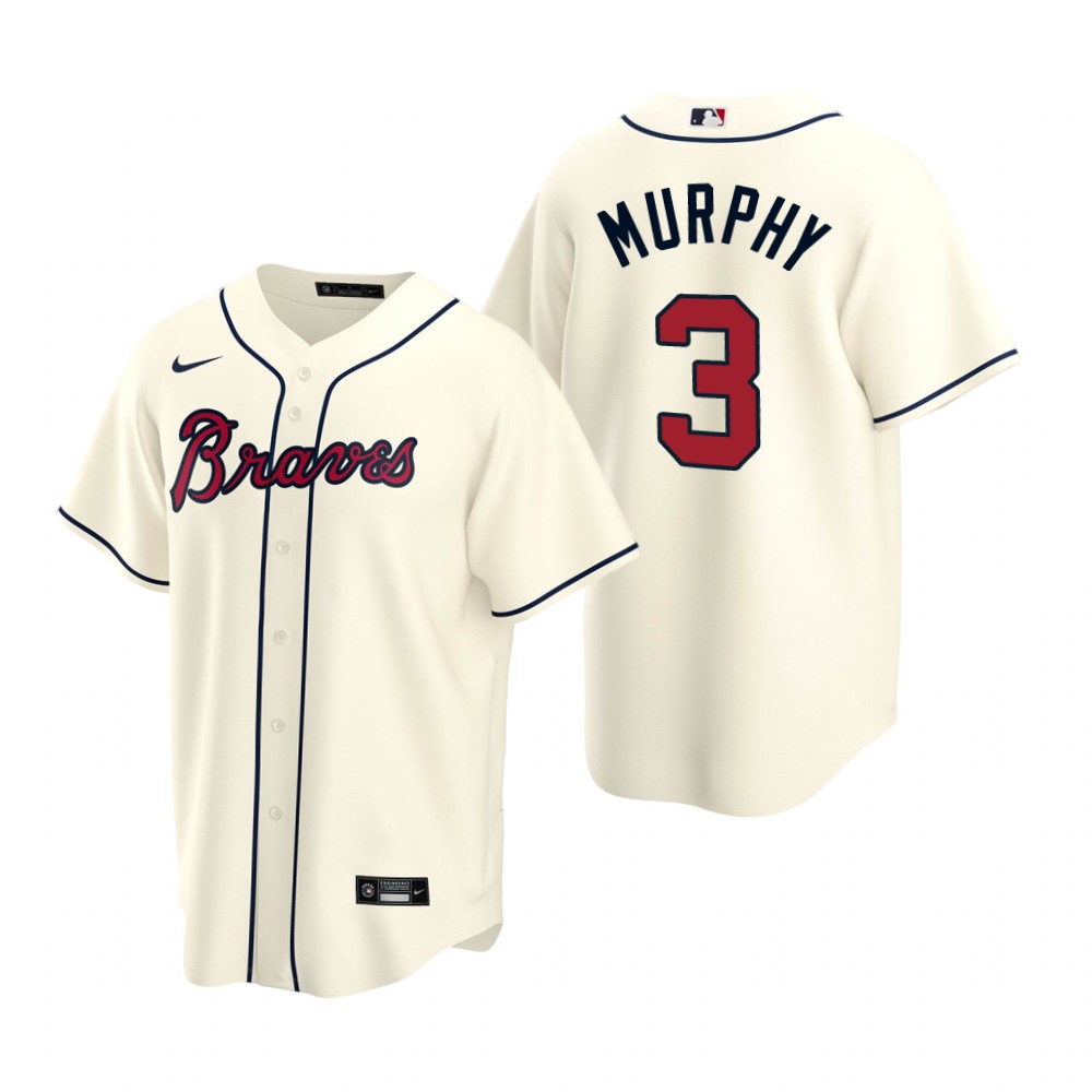 Womens Atlanta Braves #3 Dale Murphy Nike Cream Alternate Cool Base Jersey 