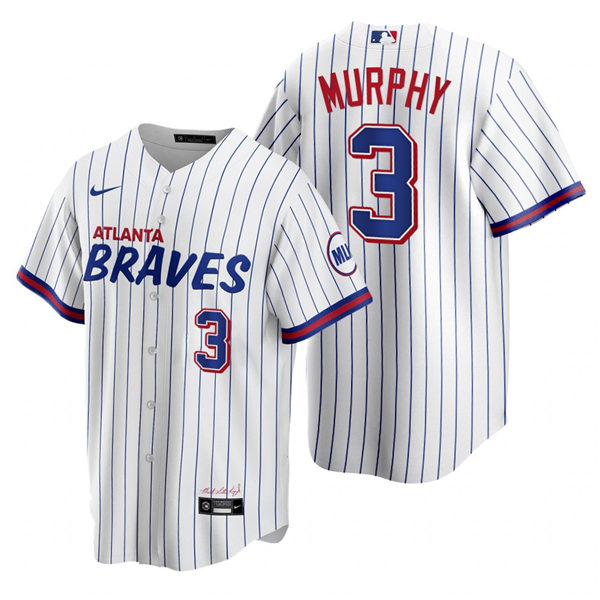 Mens Atlanta Braves #3 Dale Murphy Nike White 2021 City Connect Replica Jersey