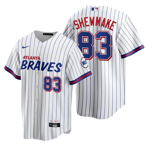 Mens Atlanta Braves #83 Braden Shewmake Nike White 2021 City Connect Replica Jersey