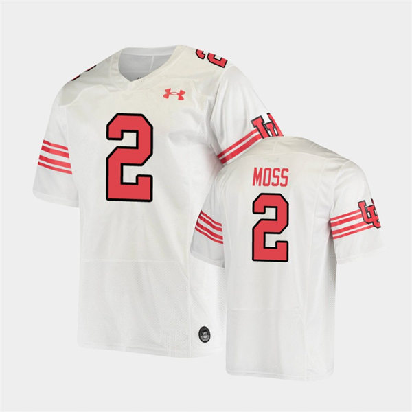 Mens Utah Utes #2 Zack Moss Under Armour 2021 White Retro Throwback Football Jersey
