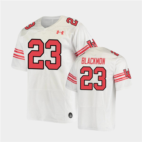 Mens Utah Utes #23 Julian Blackmon Under Armour 2021 White Retro Throwback Football Jersey  