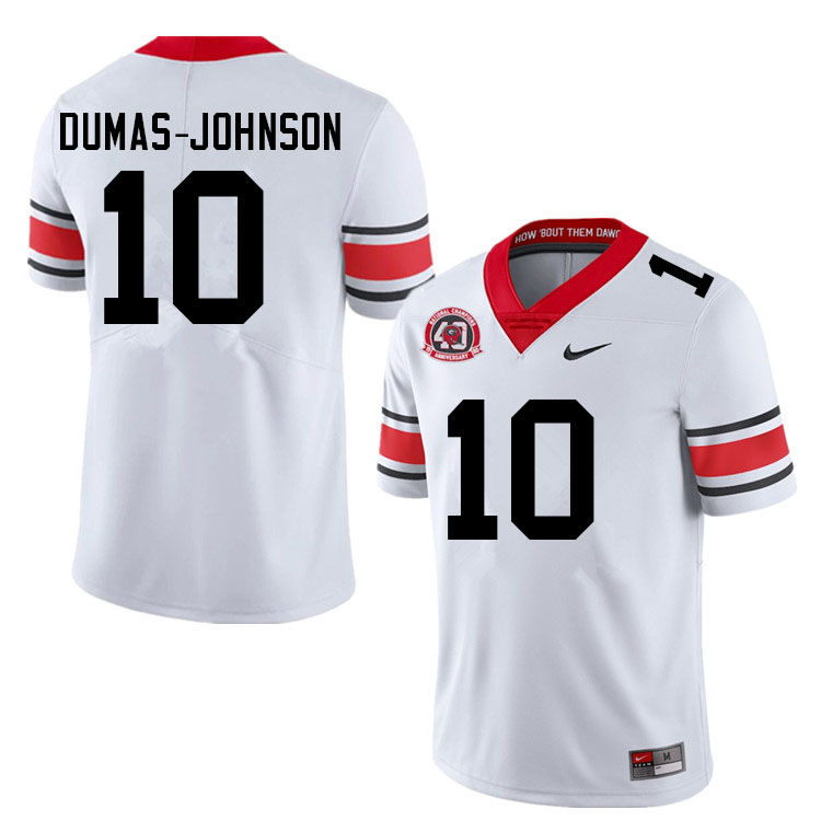Mens Georgia Bulldogs #10 Jamon Dumas-Johnson Nike 40th anniversary white alternate football jersey