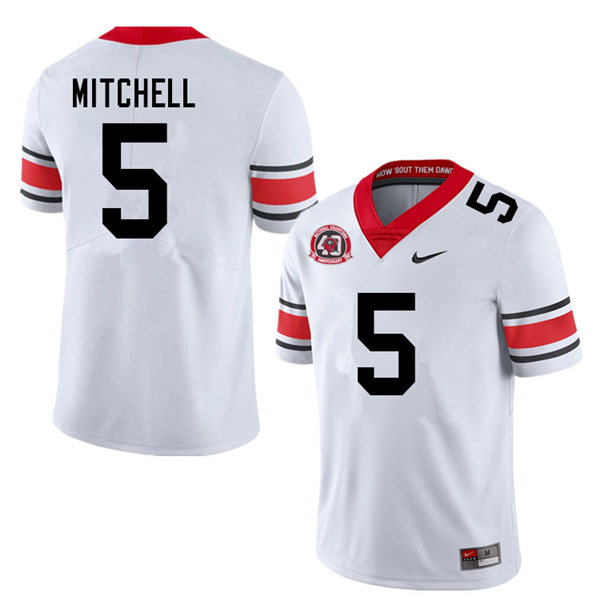 Mens Georgia Bulldogs #5 Adonai Mitchell Nike 40th anniversary white alternate football jersey