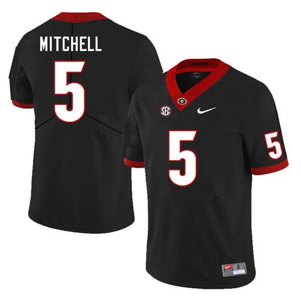 Mens Georgia Bulldogs #5 Adonai Mitchell Nike Black College Football Game Jersey