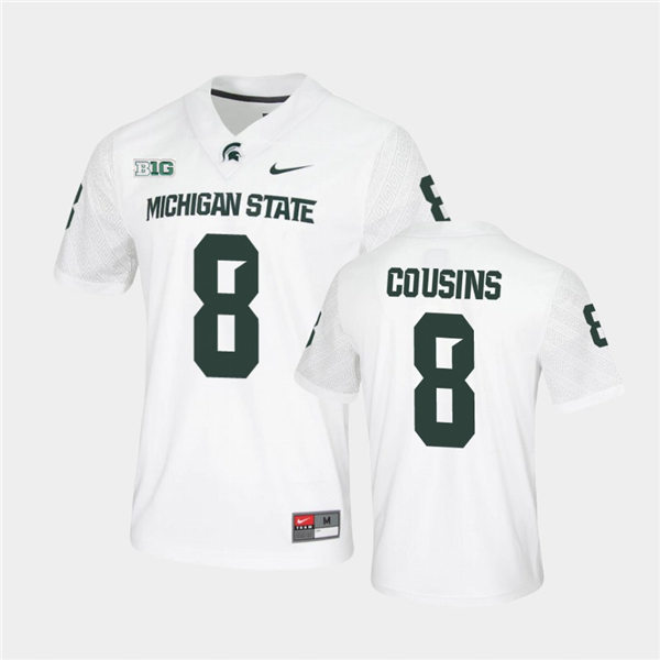 Mens Michigan State Spartans #8 Kirk Cousins Nike White College Game Football Jersey