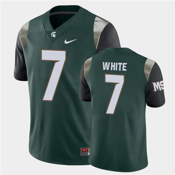 Mens Michigan State Spartans #7 Ricky White Nike Green Retro Football Limited Jersey