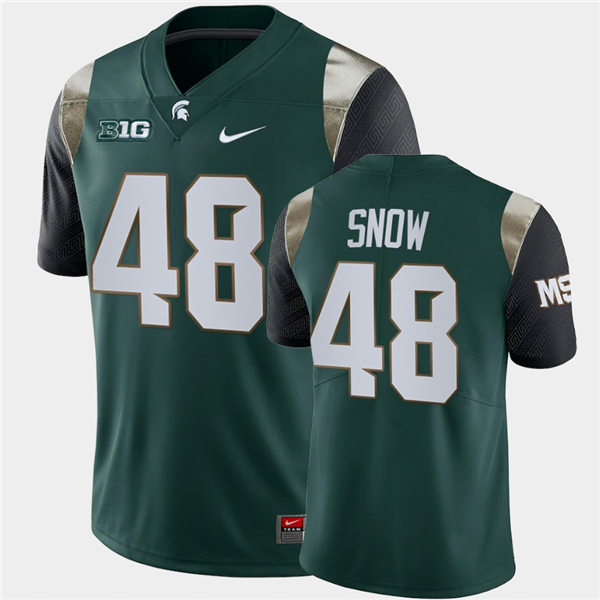Mens Michigan State Spartans #48 Percy Snow Nike Green Retro Football Limited Jersey